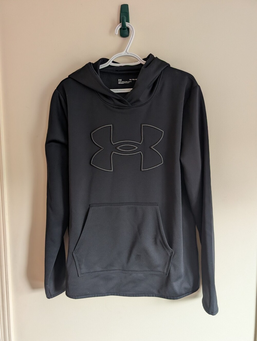 Under Armour Black Pullover Hoodie with Tonal Logo